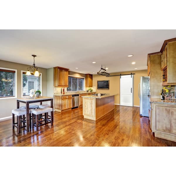 42 in. x 84 in. Shaker 2-Panel Primed Wood Interior Barn Door with Bronze Hardware