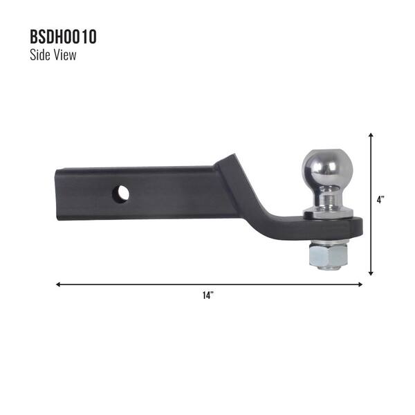 Blackout 2 in. Ball - 2 in. Drop 5000 lbs. Capacity Class III Ball Hitch with Signature Black Wrinkle Powder Coat