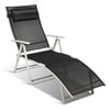 Topbuy Cushioned Folding Chaise Lounge Chair Adjustable Recliner  Gray