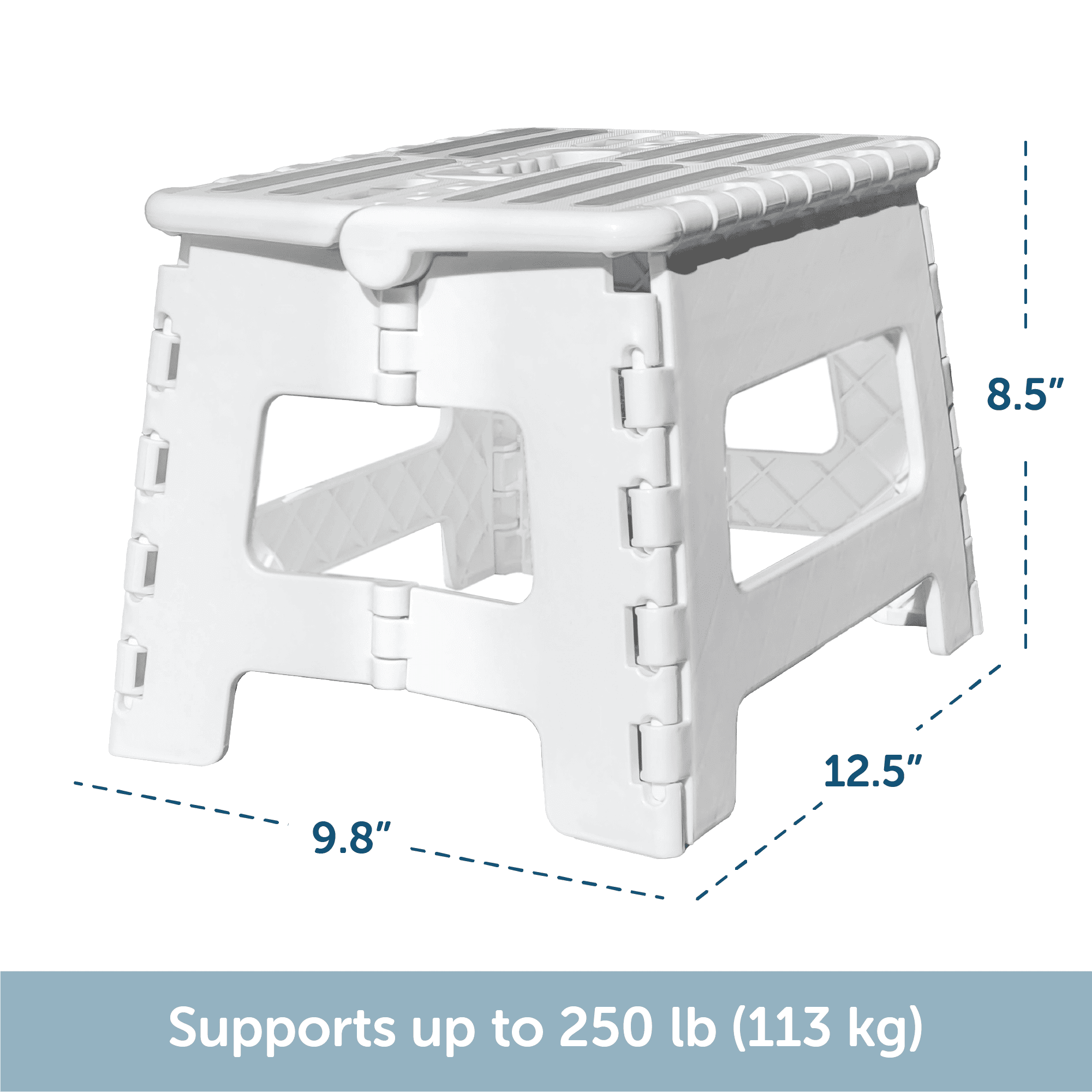 Jool Baby Click 'N Climb Locking Step Stool, Non-Slip, Carry Handle - White