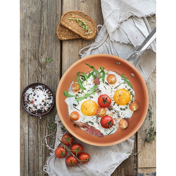 8-Piece Aluminum Non-Stick Ti-Ceramic Cookware Set with Glass Lids