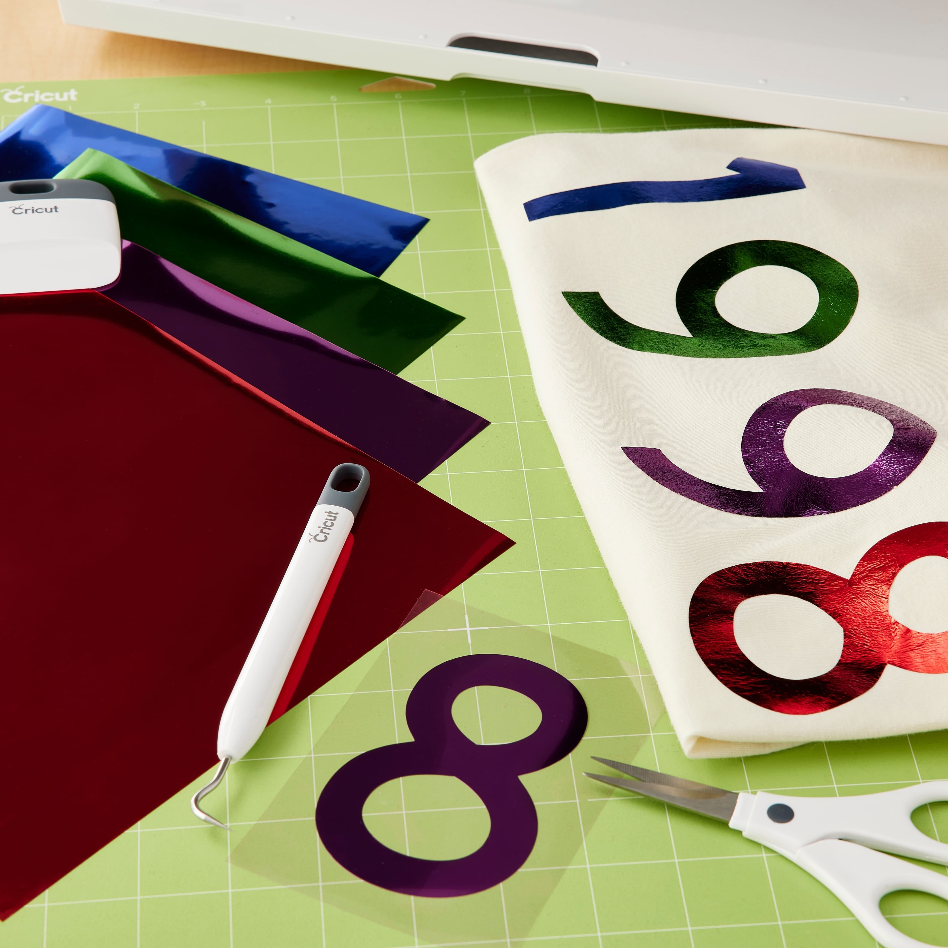 6 Packs: 4 ct. (24 total) Cricut® Foil Iron-On Bejeweled Sampler