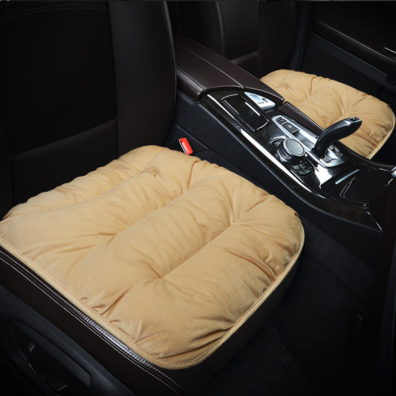 New Warm Cotton Flocking Car Seat Cushion Thickened Plush Free Bundle Single Piece Car Cushion Rear Row Seat Cushion