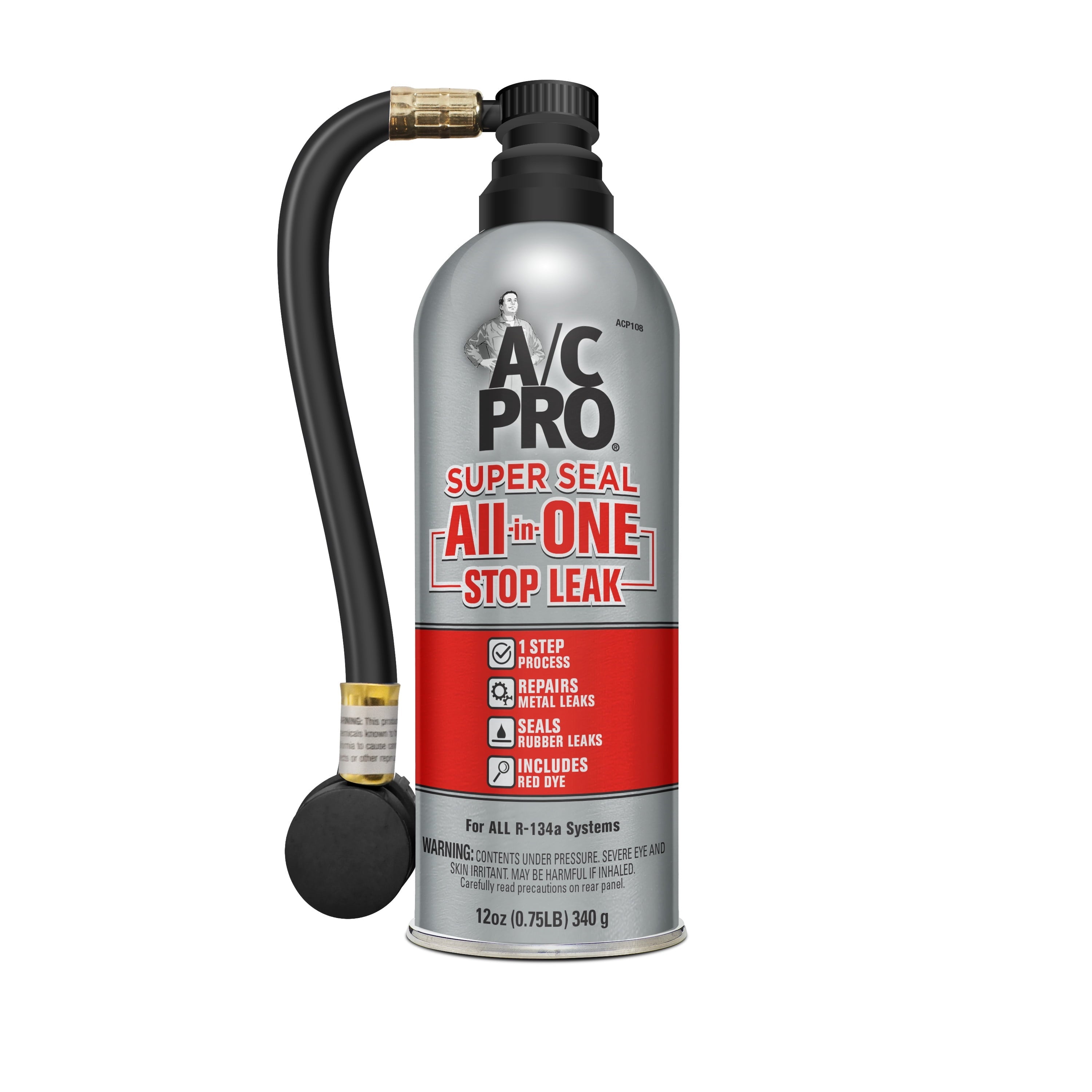 A/C Pro Super Seal All-In-One Stop Leak Charging Kit - 12 OZ