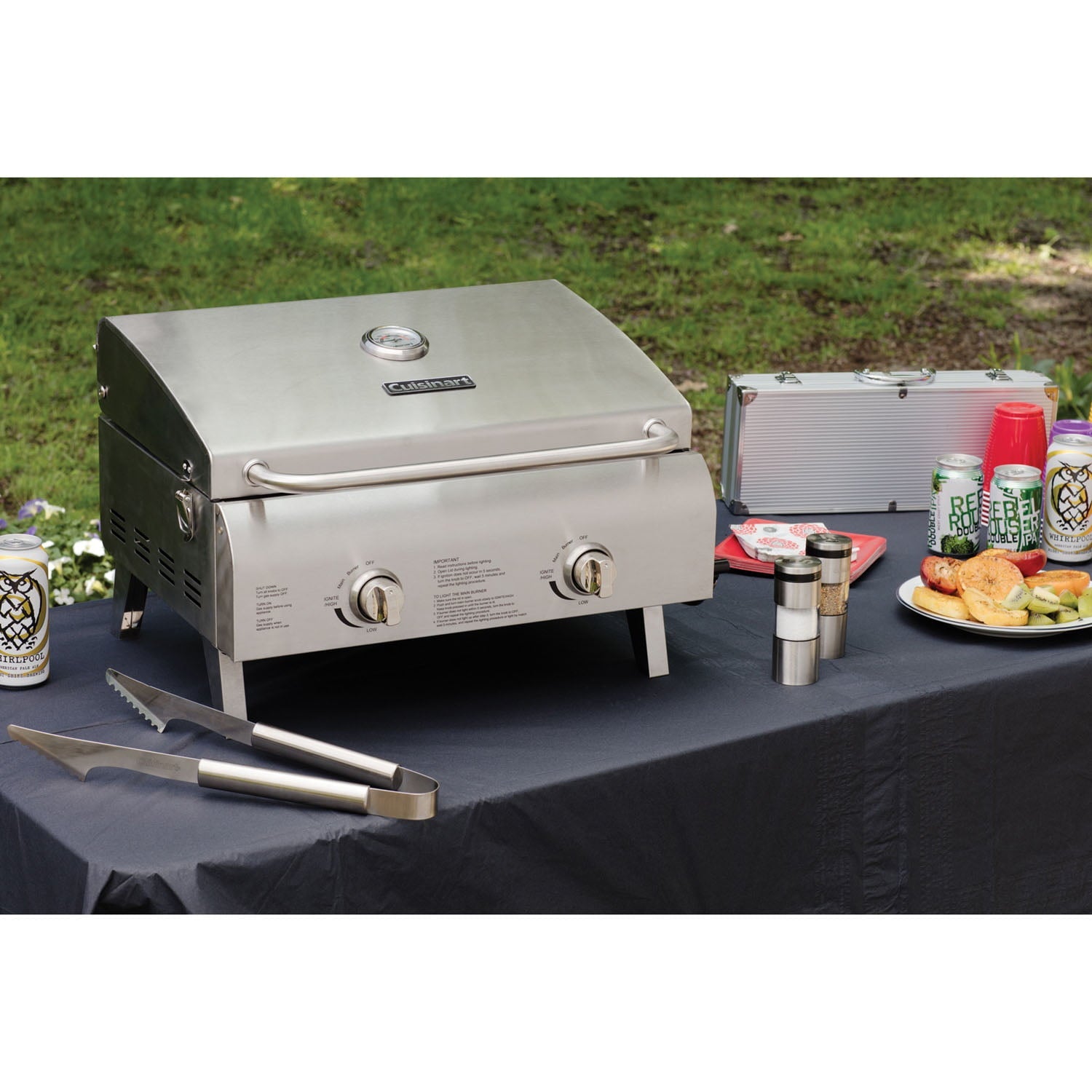 Chefs Style Stainless Tabletop Gas Grill