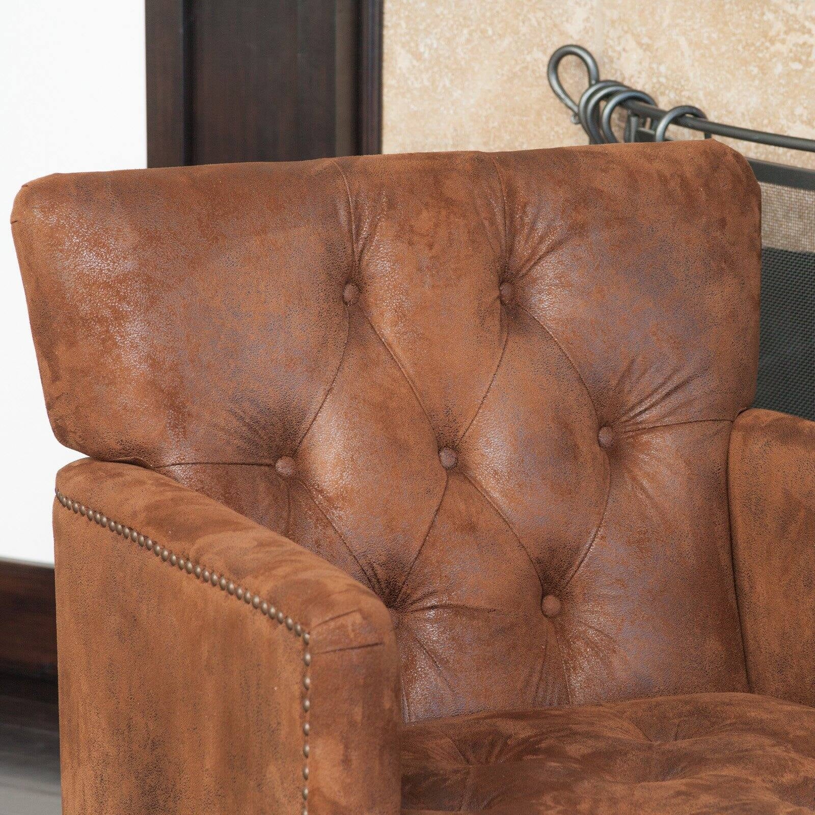 Madene Tufted Back Fabric Club Chair