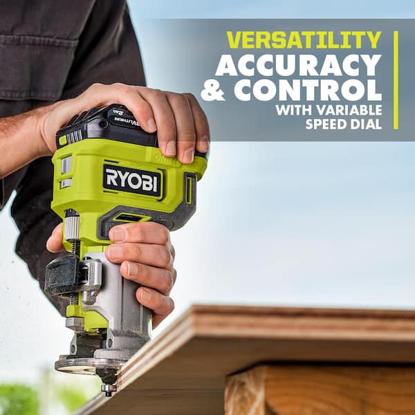 ONE+ 18V Cordless 2-Tool Combo Kit with Compact Fixed Base Router and 5 in. Random Orbit Sander (Tools Only)