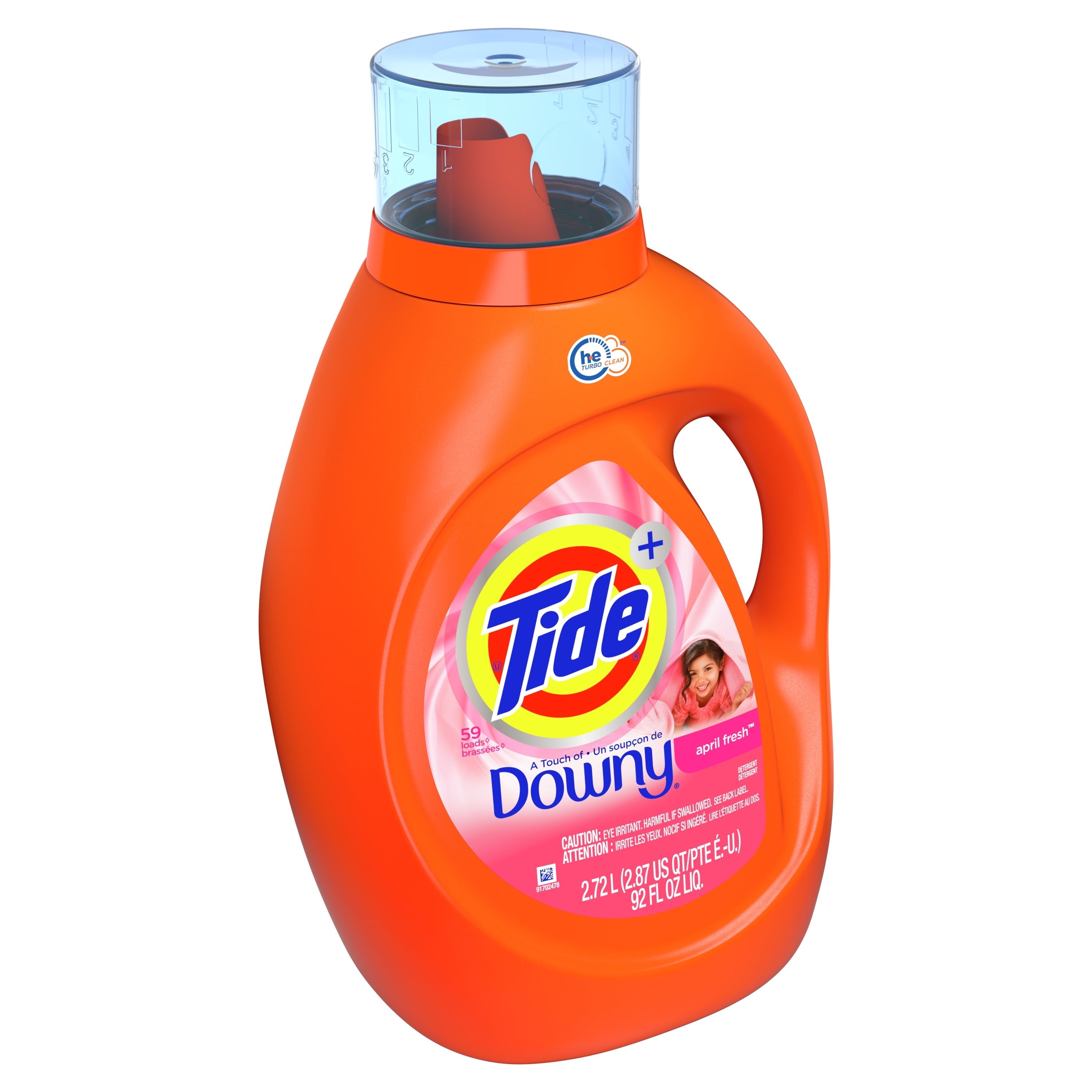 Tide Plus Downy April Fresh He, 59 Loads Liquid Laundry Detergent, 92 fl oz