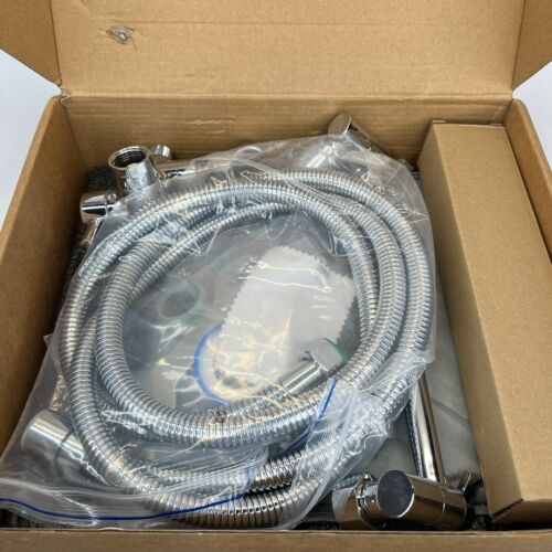 G-Promise All Metal Dual Square Shower Head Combo | 8" Rain Polished Chrome -New