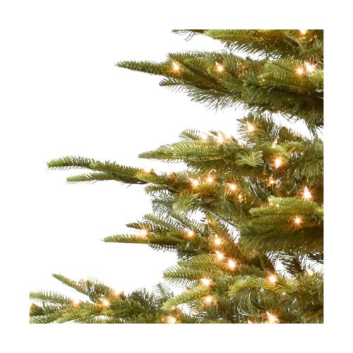 Puleo International 4.5 Foot Pre-Lit Aspen Fir Artificial Christmas Tree with...