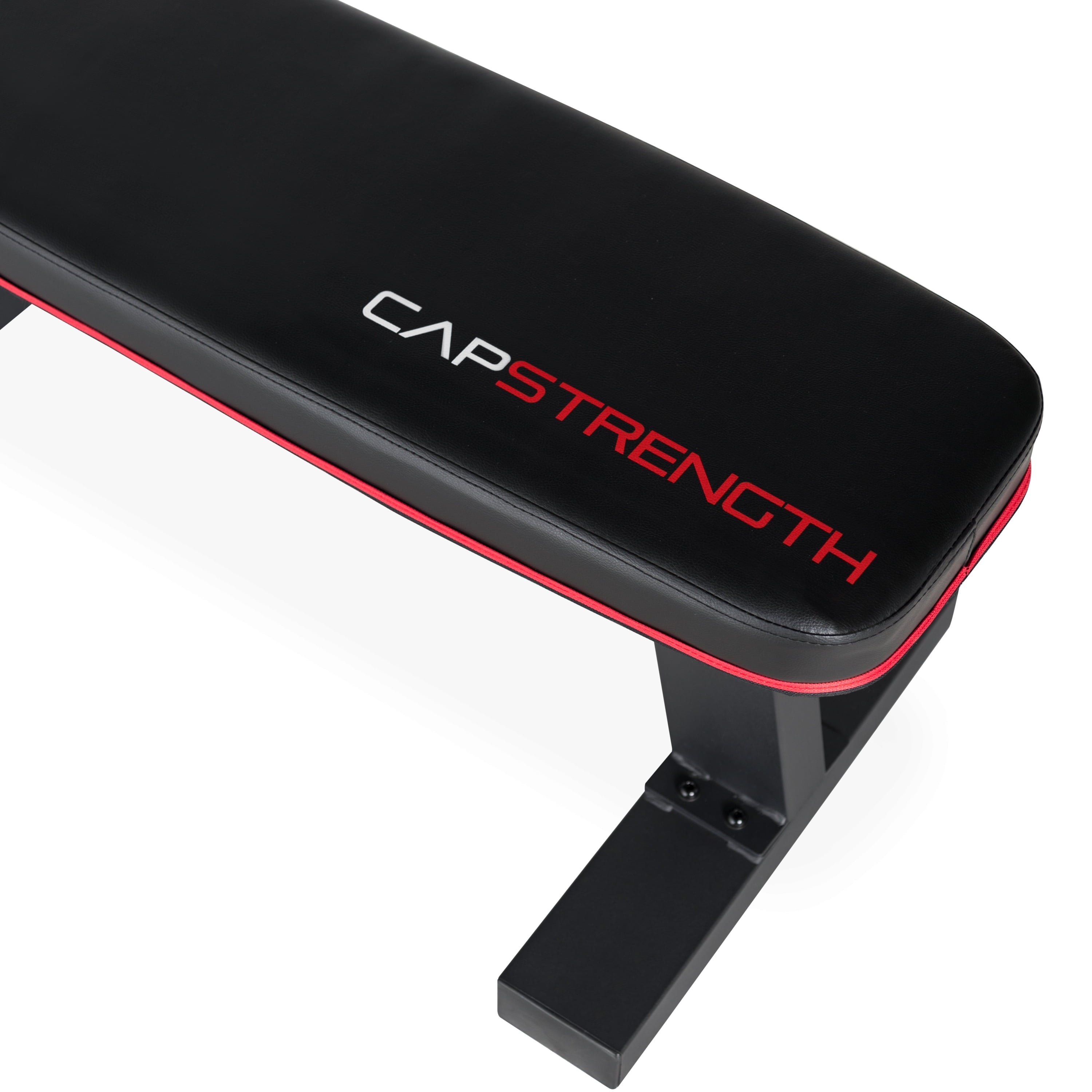 CAP Strength Heavy Duty Flat Bench, Black Finish (600lb Weight Capacity)
