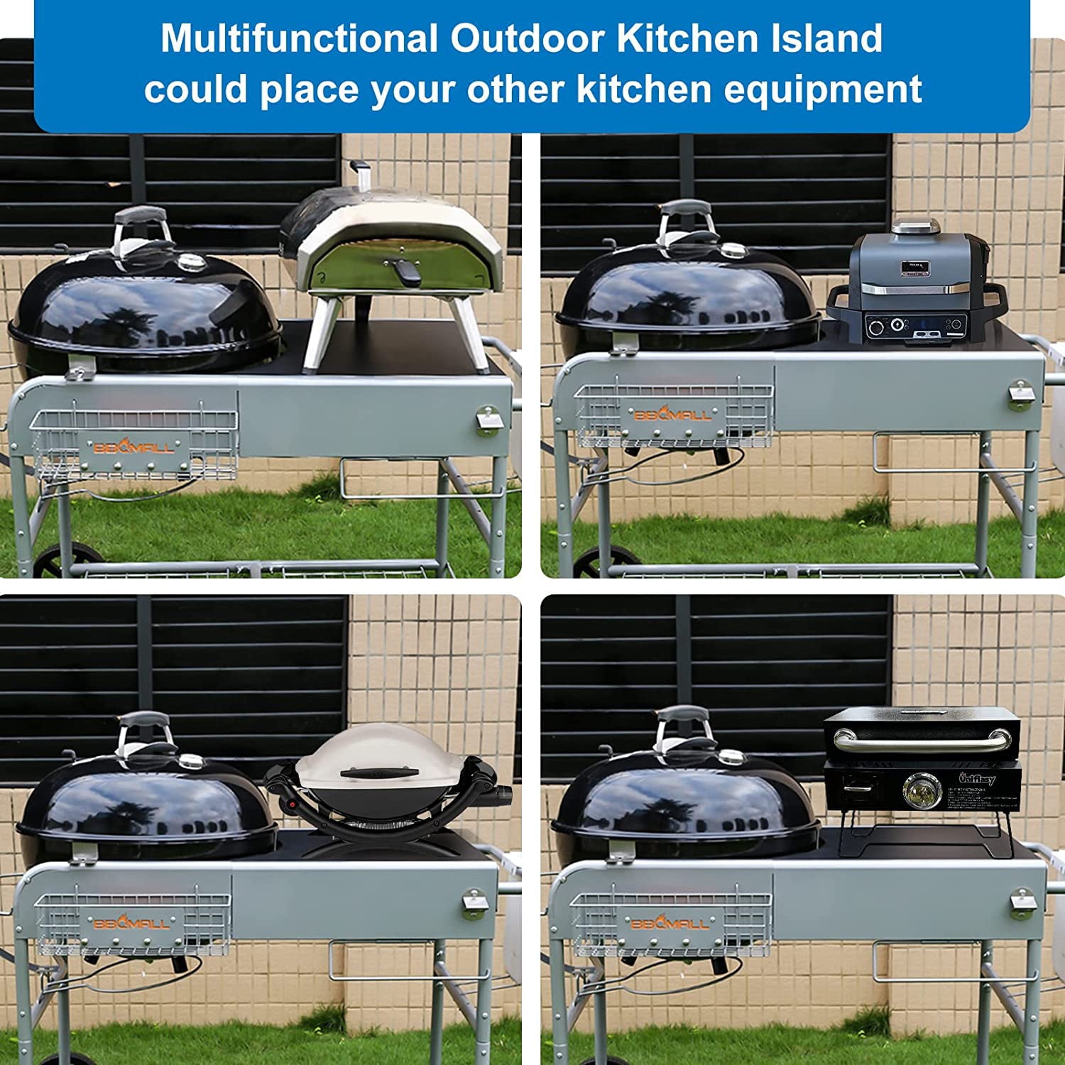 Grill Stand Cart for Weber Kettle 22