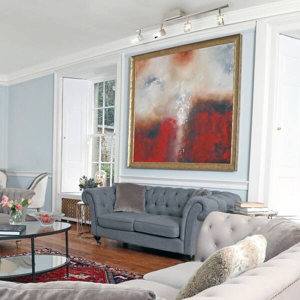 Cantil 33.19 in. Matte Nickel LED Track Lighting Kit with Clear Acrylic Shades