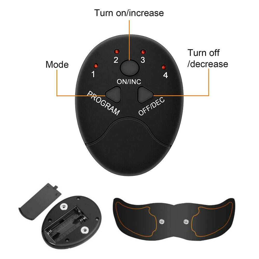 Electric Muscle Toner Machine ABS Toning Belt Simulation Fat Burner Belly Shaper Abdominal shaper battery yellow four-piece set