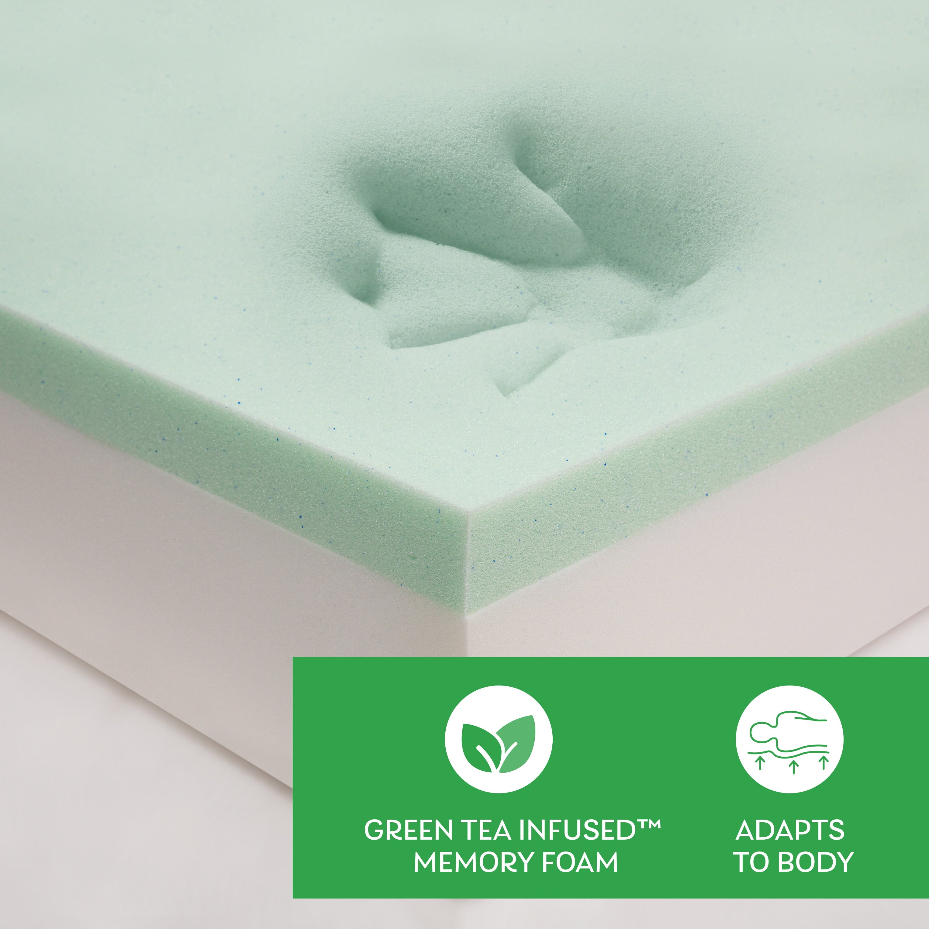 Green Tea Gel Memory Foam Mattress In a Box, Twin Size