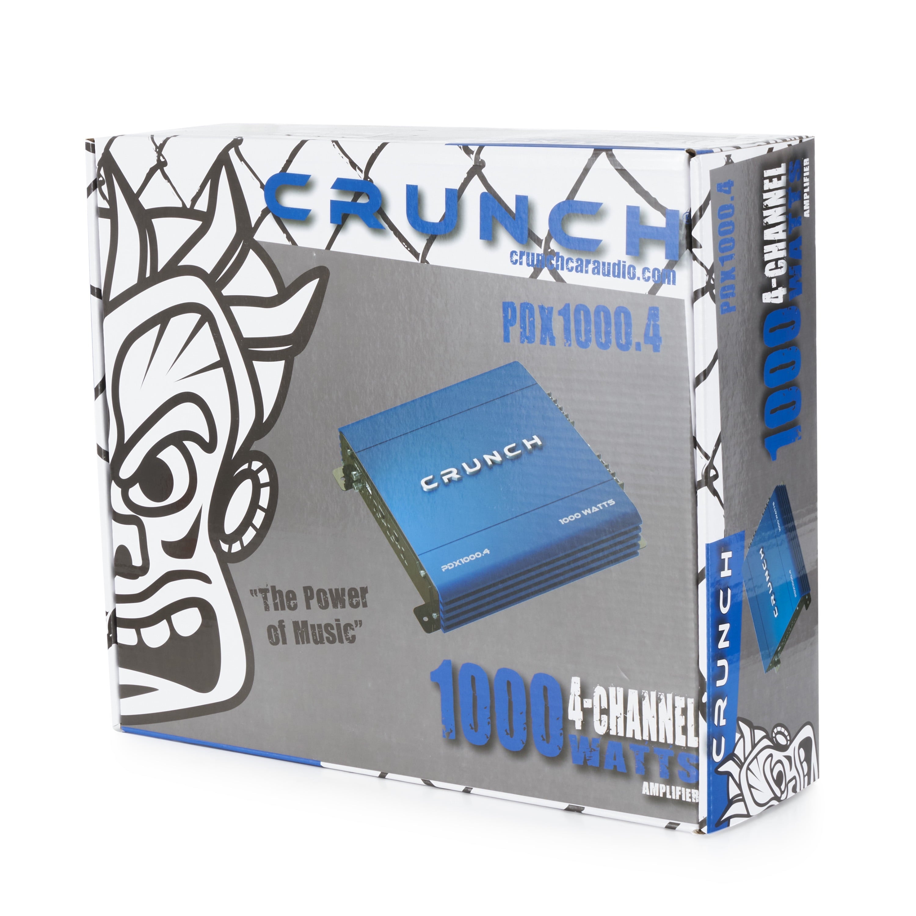 Crunch PowerDriveX 1000 Watt 4 Channel Exclusive Blue A/B Car Stereo Amplifier