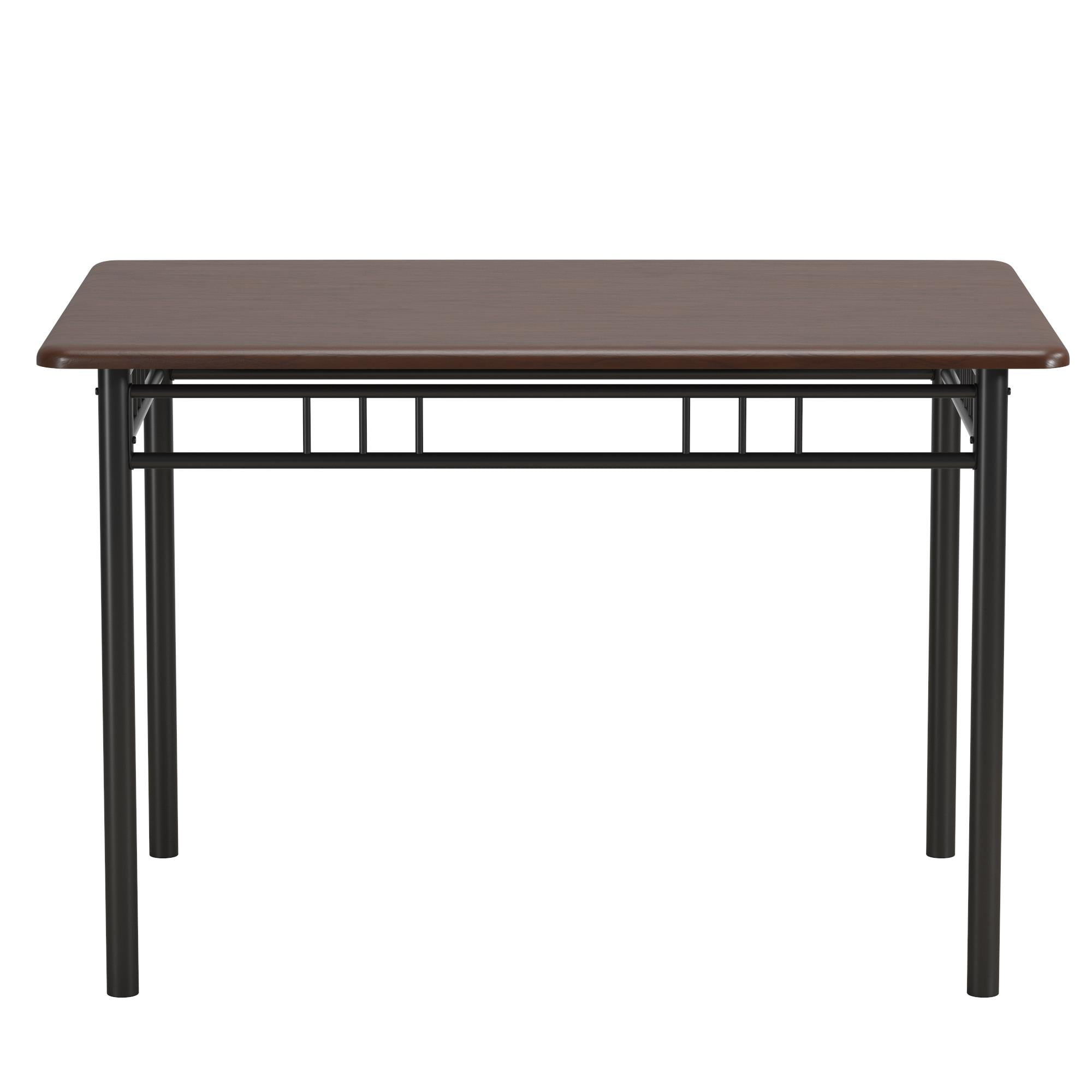 Mainstays Louise Traditional 5-Piece Wood & Metal Dining Set, Deep Walnut