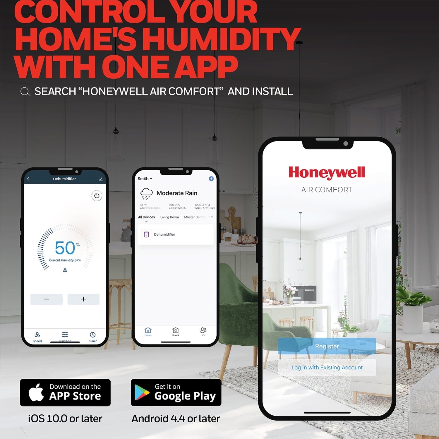 Honeywell 70 Pint Energy Star Dehumidifier Up to 4000 Sq. Ft., TP70AWKNR