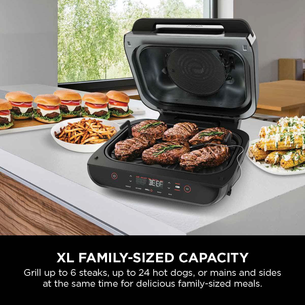 Foodi Smart XL 4-in-1 Indoor Grill with 4-Quart Air Fryer, Roast, Bake, and Smart Cook System, FG550