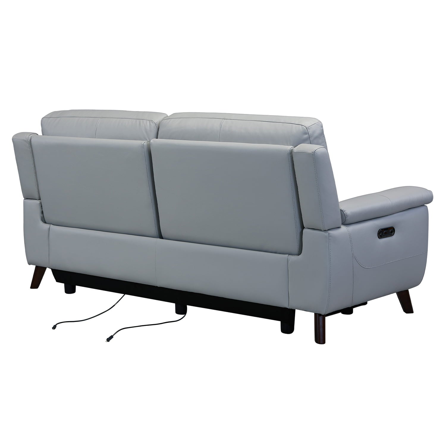 Lizette Top Grain Leather Dove Grey Power Recliner Sofa with USB