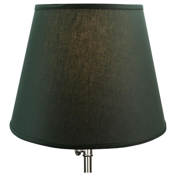 11 in. Top Diameter x 17 in. Bottom Diameter x 13 in. Slant Linen Hunter Green Empire Lamp Shade