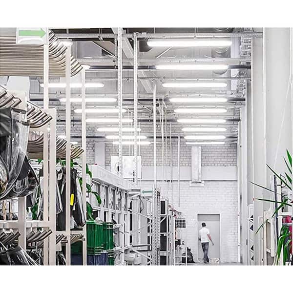 WRS 4 ft. 3335 Lumens/3795 Lumens/4485 Lumens Integrated LED White Wraparound Light Fixture with Switchable CCT (4-Pack)