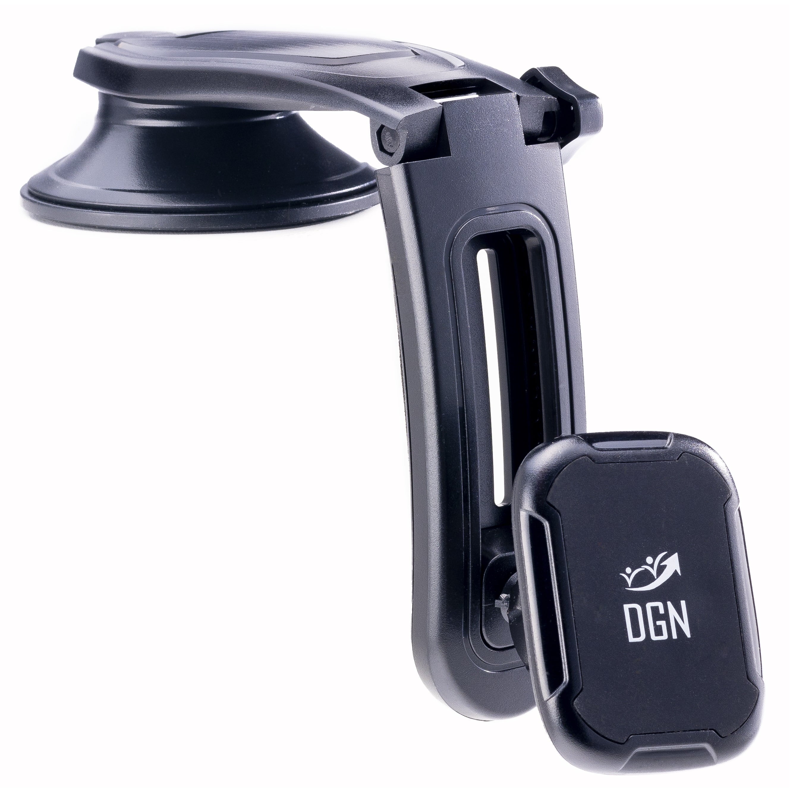 DGN Adjustable Strong Magnetic Car Phone Mount for Dashboard & Windshield, Adjustable Arm, Adjustable Head, Handsfree Phone Stand, Compatible with iPhone, Samsung & All Phones