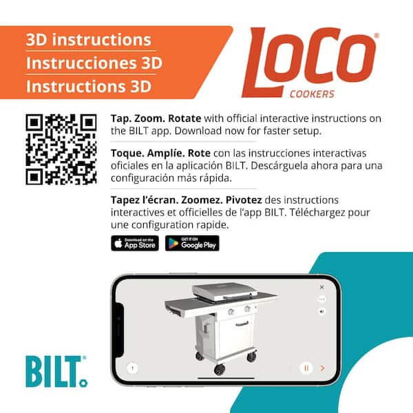 26 in. 2-Burner Propane Flat Top Grill / Griddle in Chalk Finish with Enclosed Cart and Hood