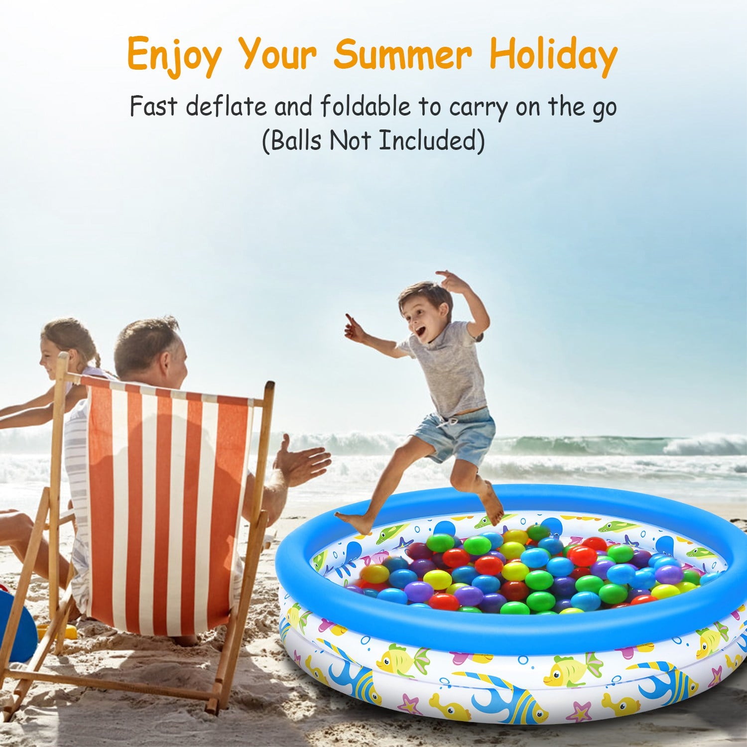 iMounTEK 48x10 Inflatable Baby Swimming Pool Whale Inflatable Kiddie Pools Foldable 3 Rings Blow Up Paddling Pool for Kids Toddlers Children Summer Water Game Play Center for Indoor Outdoor Garden Ya