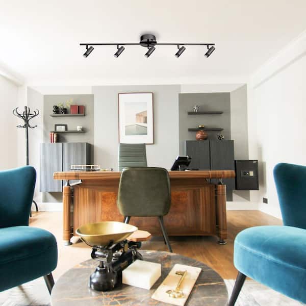 Lianello 3 ft. 5-Light Black LED Track Lighting