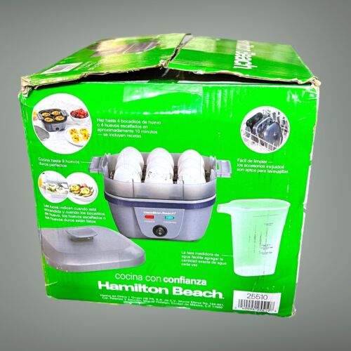 Hamilton Beach 6 in 1 Egg Bites Cooker Plus Poacher, Hard Boiler & Skillet 25510