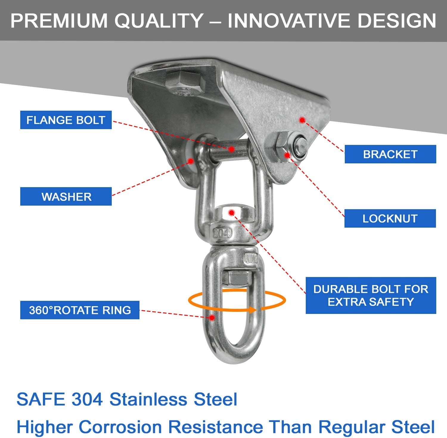 Yes4All Hangers 360 Degree Rotation Wood Beam Punching Bag Hanger