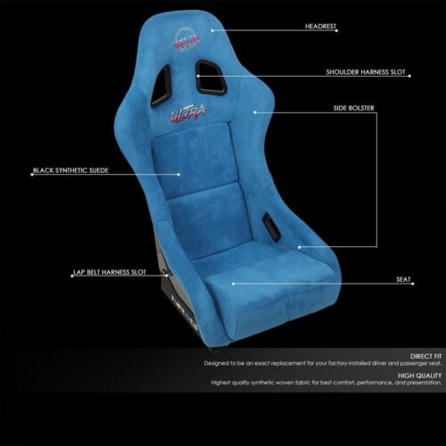 NRG FRP-303BL-ULTR<wbr/>A PRISMA Fixed Position Bucket Racing Seat (Blue)