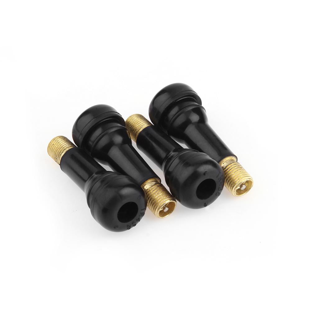 Chinatera 4pcs TR438 Snap-in Rubber Tubeless Tire Car Wheel Tyre Valves with Dust Cap