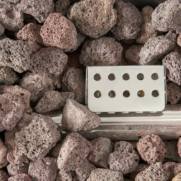 Mayfair Dark Gray Rectangular Stone Fire Pit (No Tank Holder)