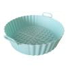 Dezsed Fryer liners Clearance Reusable Air Fryer Silicone Baking Pan Air Fryer Silicone Pad Air Fryer Lined 7.5 Inch Sky Blue