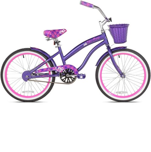 Kid's Cruiser Bike, 20" with Basket, Coaster Brake w/ Single-Speed & Steel Frame