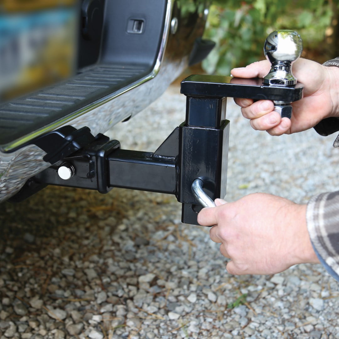 TowSmart Adjustable Ball Towing Mount with Clip and Quick Release Pin, 7.5in Drop, 6.25in Rise, 771, 5000lb, 1 Each