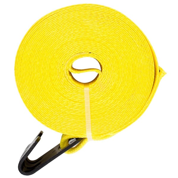 40 ft. x 4 in. x 15,000 lbs. Winch Strap with Flat Hook