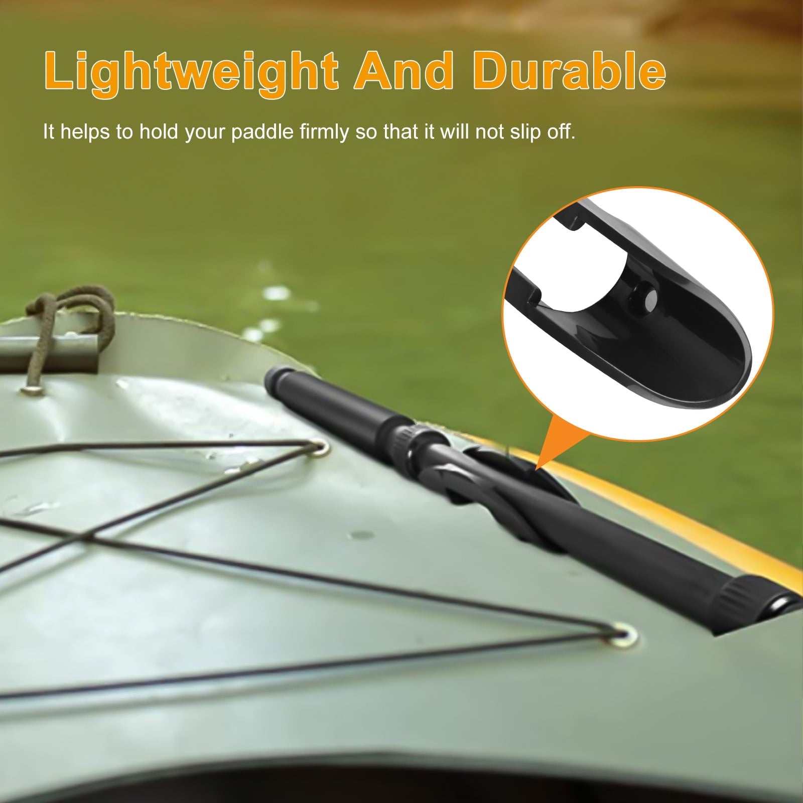 4pcs Kayak Paddle Holder Clips, EEEkit Universal Plastic Fishing Net Clip, Hardware Universal Kayaks Accessories, Not Including Screws, Black