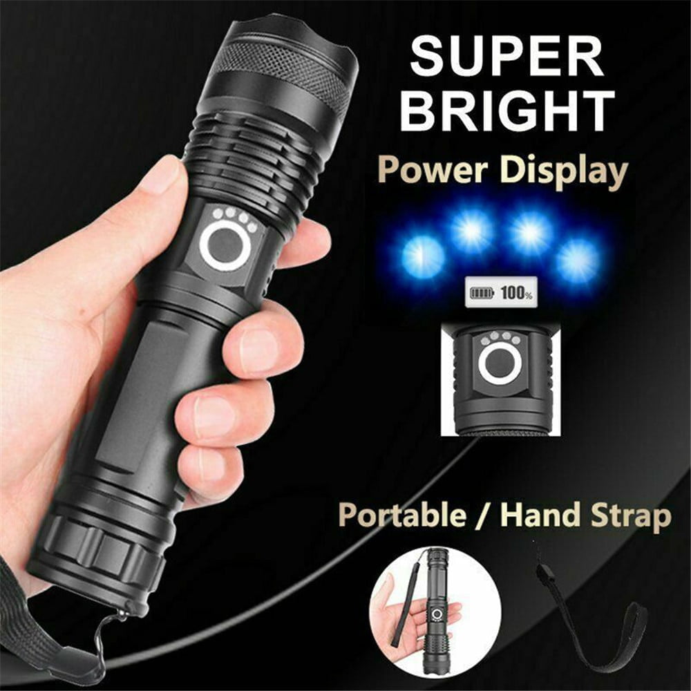 Maple Star 100000 High Lumens Rechargeable Powerful Waterproof Super Very Bright Flashlights