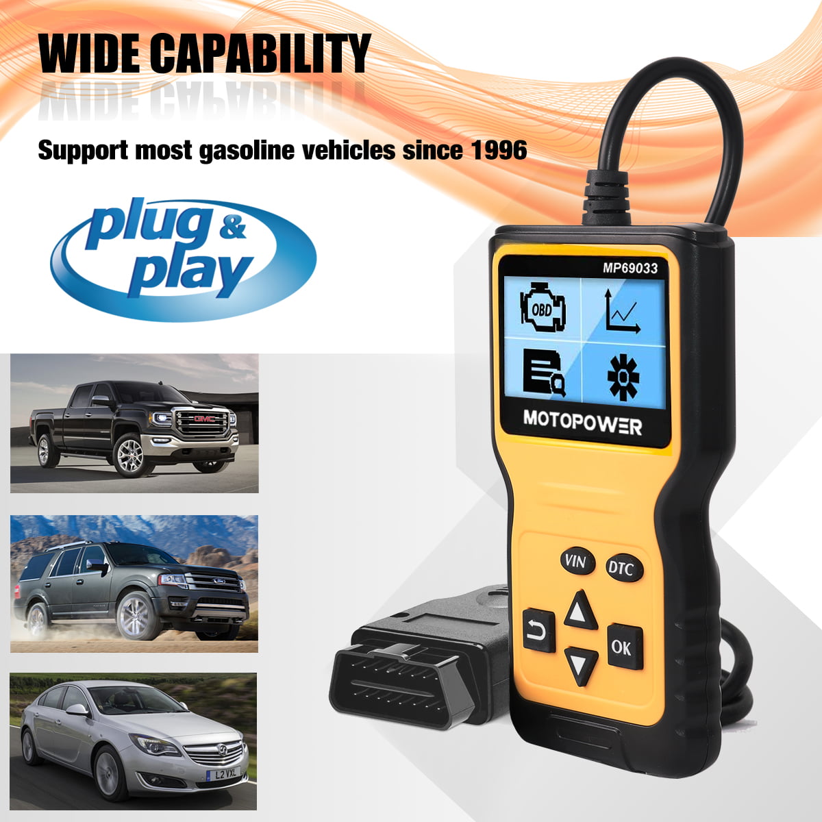 MOTOPOWER Car OBD2 Code Reader OBD2 Scanner Engine Fault Code Reader Car Diagnostic Scan Tool