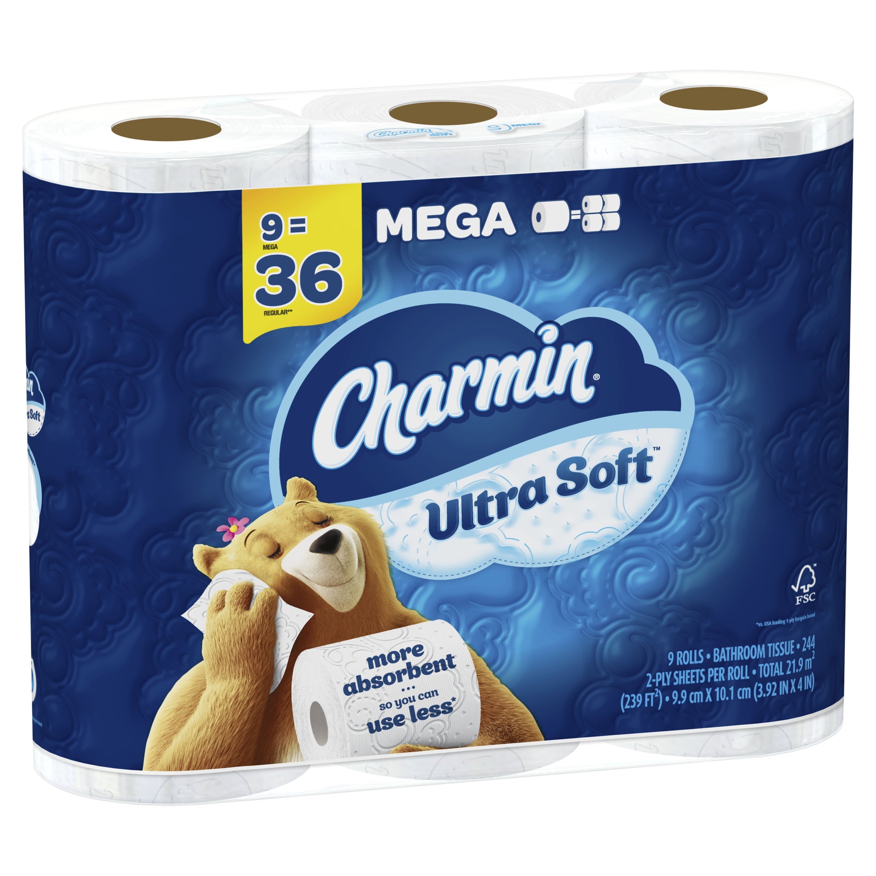 Charmin Ultra Soft Toilet Paper, 9 Mega Rolls