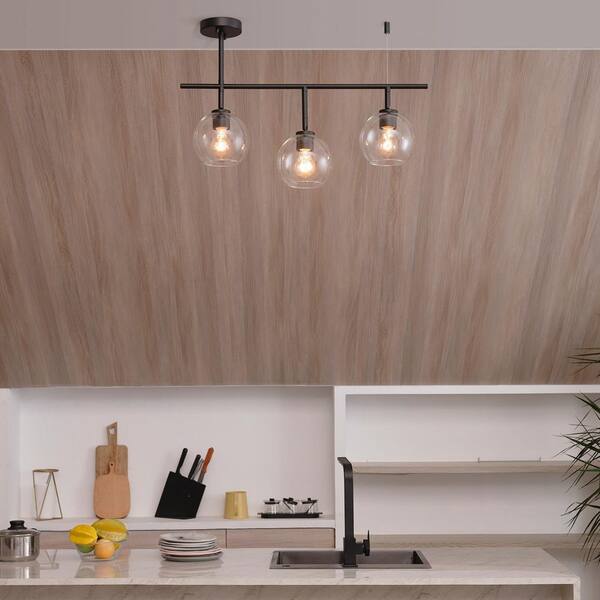 2.3 ft. 3-Light Matte Black Fixed Track Lighting Kit