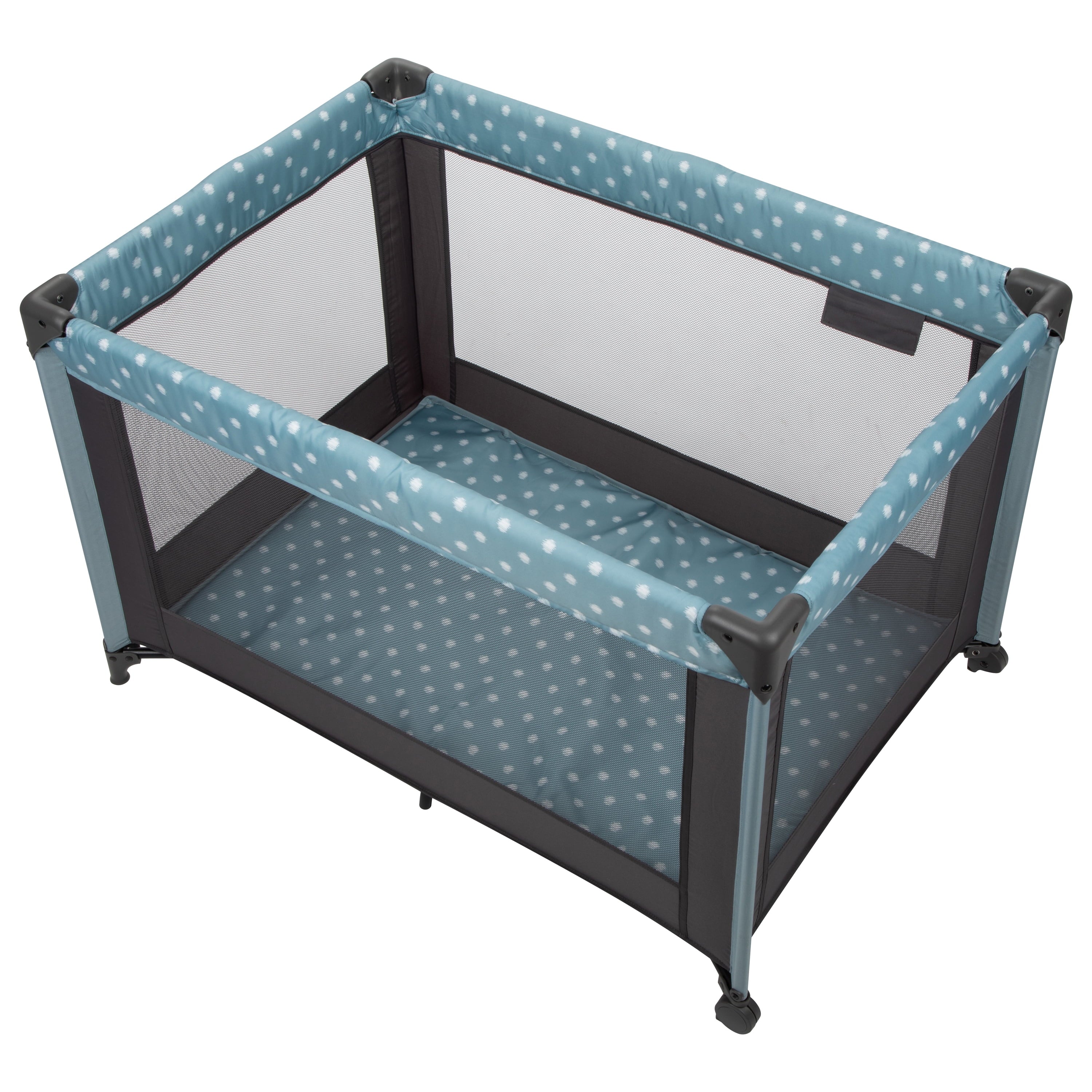 Babideal Dottie Play Yard with Bassinet, Blue Dot