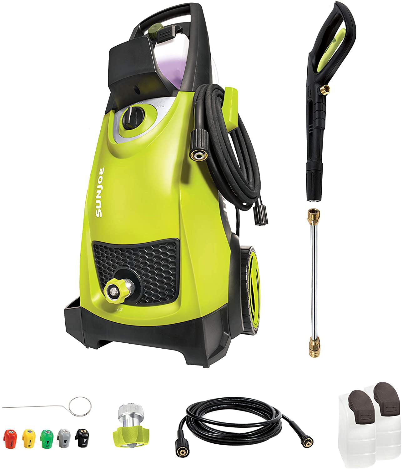 SD Sun Joe SPX3000-BLK Electric Pressure Washer| 14.5-Amp | 2030 PSI Max* | 1.76 GPM Max* | Remanufactured (Green)