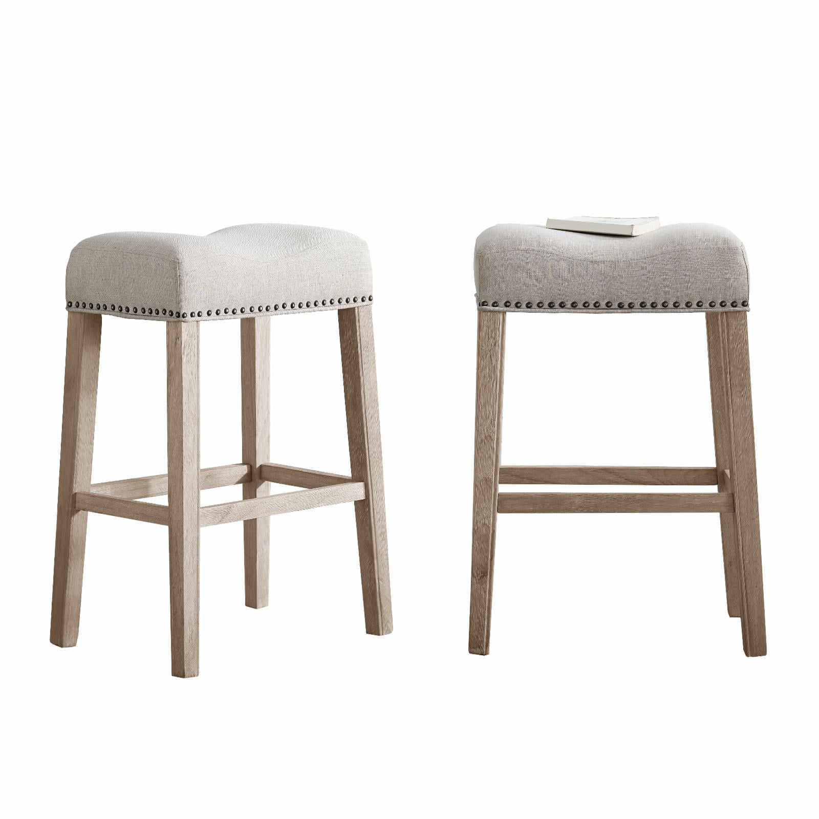 Roundhill Furniture CoCo Bar Stool, Gray, Set of 2