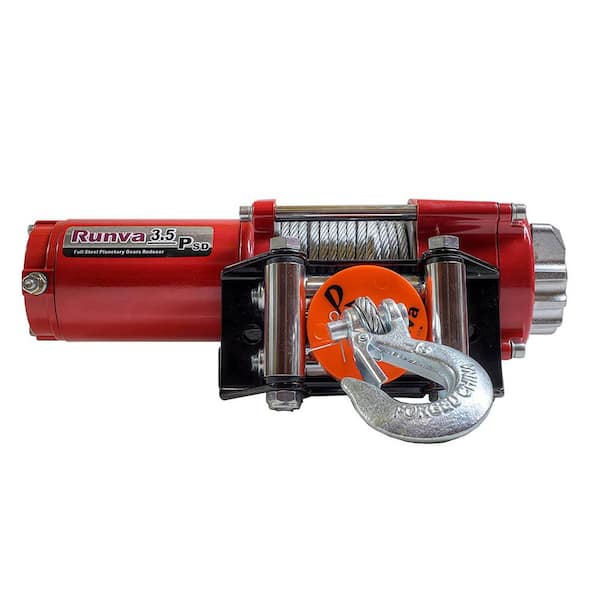 3,500 lbs. Capacity 12-Volt Electric Winch with 42 ft. Steel Cable Super Deluxe Package