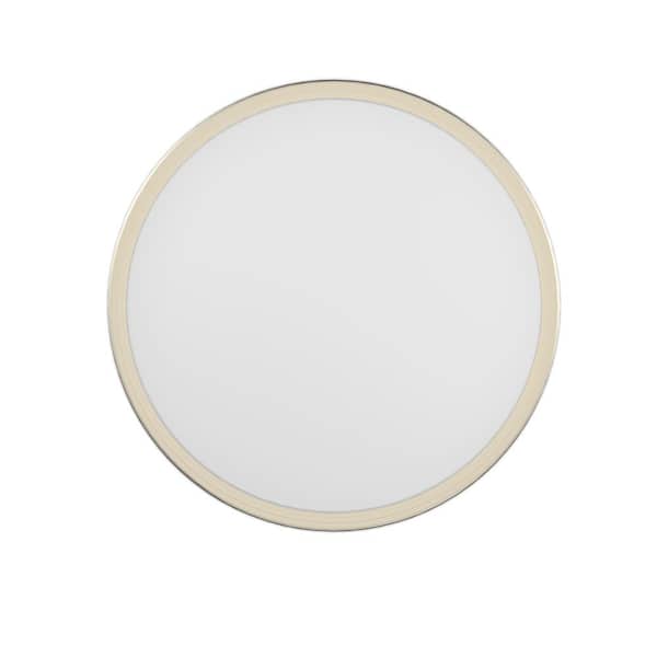 10 in. Modern Ring Brushed Nickel LED Ceiling Light Fixture Flush Mount 4000K Neutral White For Kitchen or Bedroom