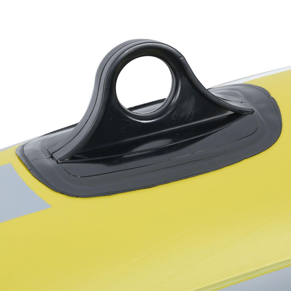 EECOO Inflatable Fishing Boat, Inflatable One Person Boat, Yellow PVC Inflatable One Person Rowing Air Boat Fishing Drifting Diving Tool